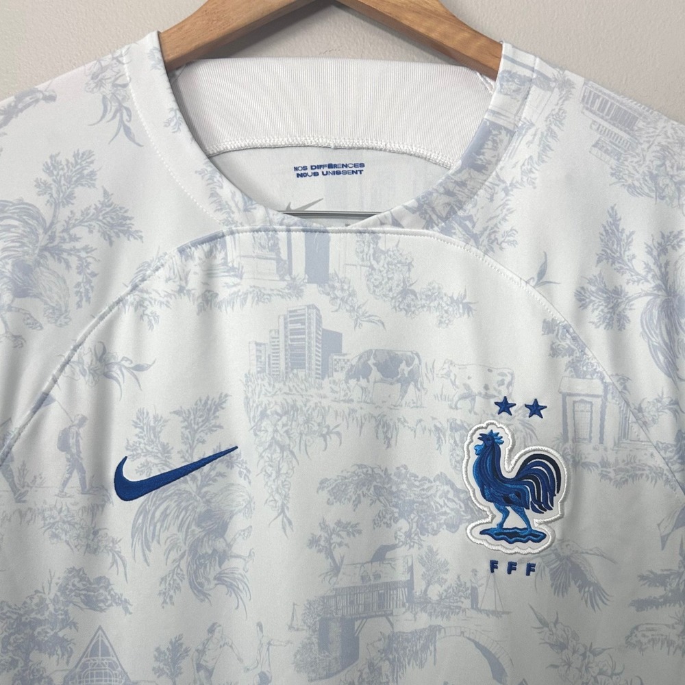 Nike France Jersey Mens XL White 2022 World Cup Away Dri-FIT Soccer Shirt